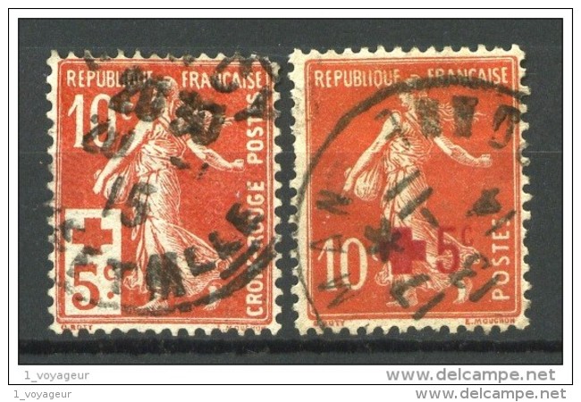 146 Et 147 - Les 2 Valeurs Semeuse Croix-Rouge - Oblitérés  - Très Beaux. - 1906-38 Semeuse Camée