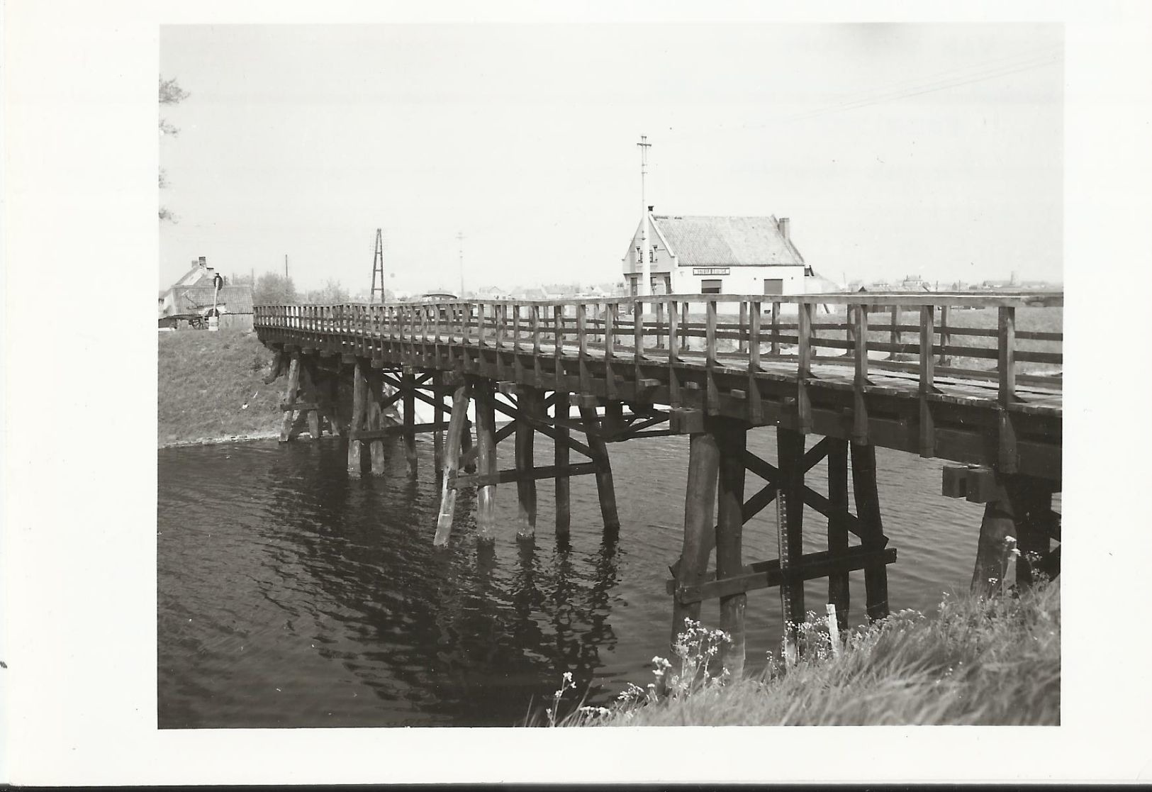 Knokke - Brug Ramskapelle-Knokke Leopoldsvaart - Foto 15x10.5 Cm - 1956 - Knokke