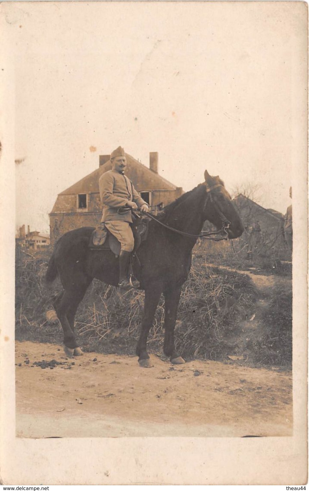 ¤¤   -   Carte-Photo Militaire   -  Soldats  -   Cavalier Sur Son Cheval   -    ¤¤ - Manoeuvres