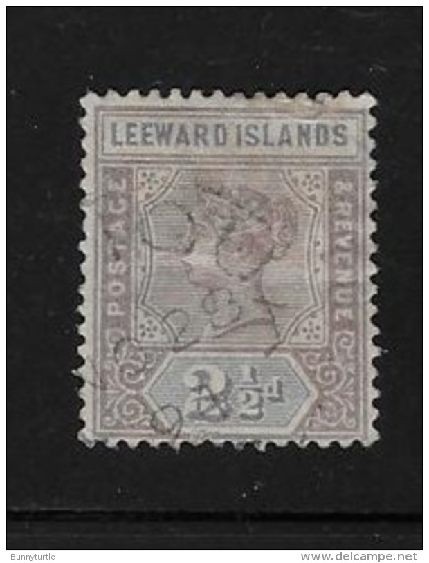 Leeward Islands 1890 Queen Victoria 2 1/2p Used - Leeward  Islands