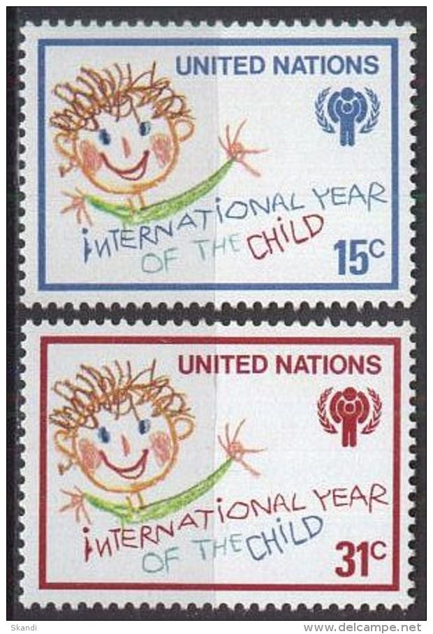 UNO NEW YORK 1979 Mi-Nr. 334/35 ** MNH - Ungebraucht