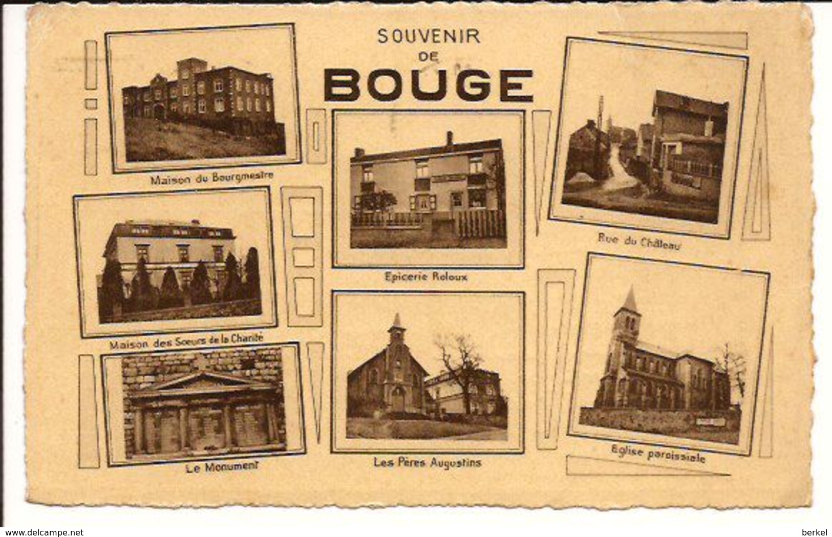 BOUGE SOUVENIR DE BOUGE  NAMUR 1951  TIMBRE DISPARU 1289/d4 - Andere & Zonder Classificatie