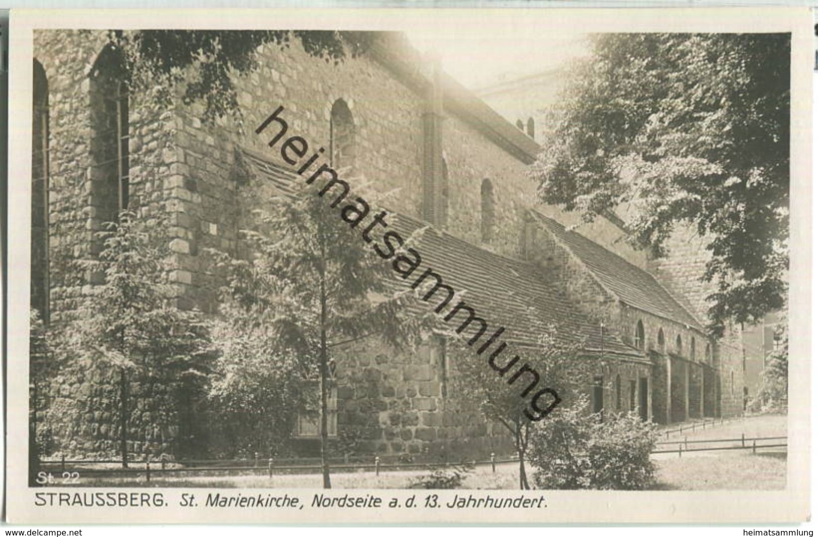 Strausberg - St. Marien-Kirche Nordseite - Verlag Ludwig Walter Berlin - Strausberg
