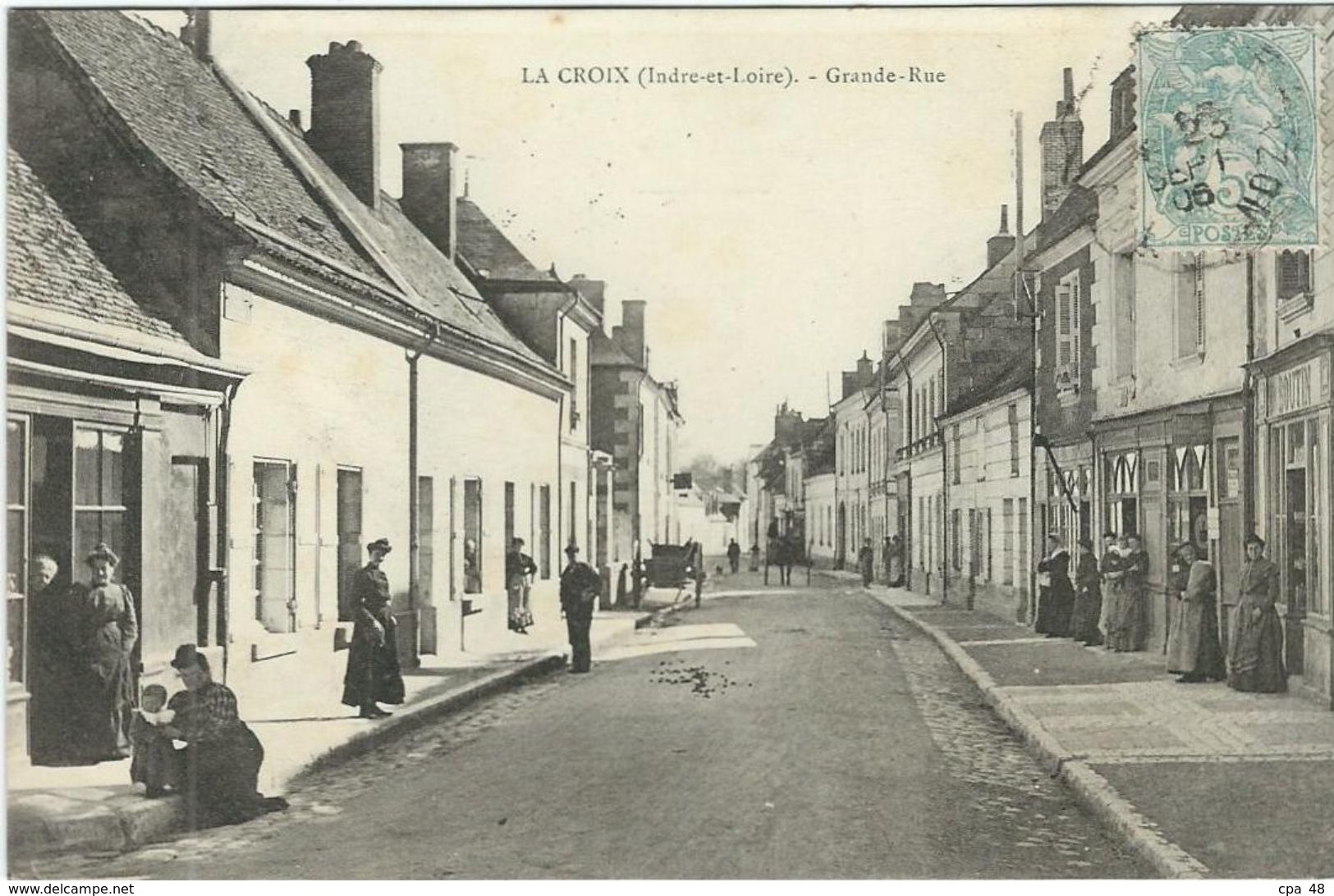 Indre Et Loire : Bléré, La Croix, Grande Rue - Bléré