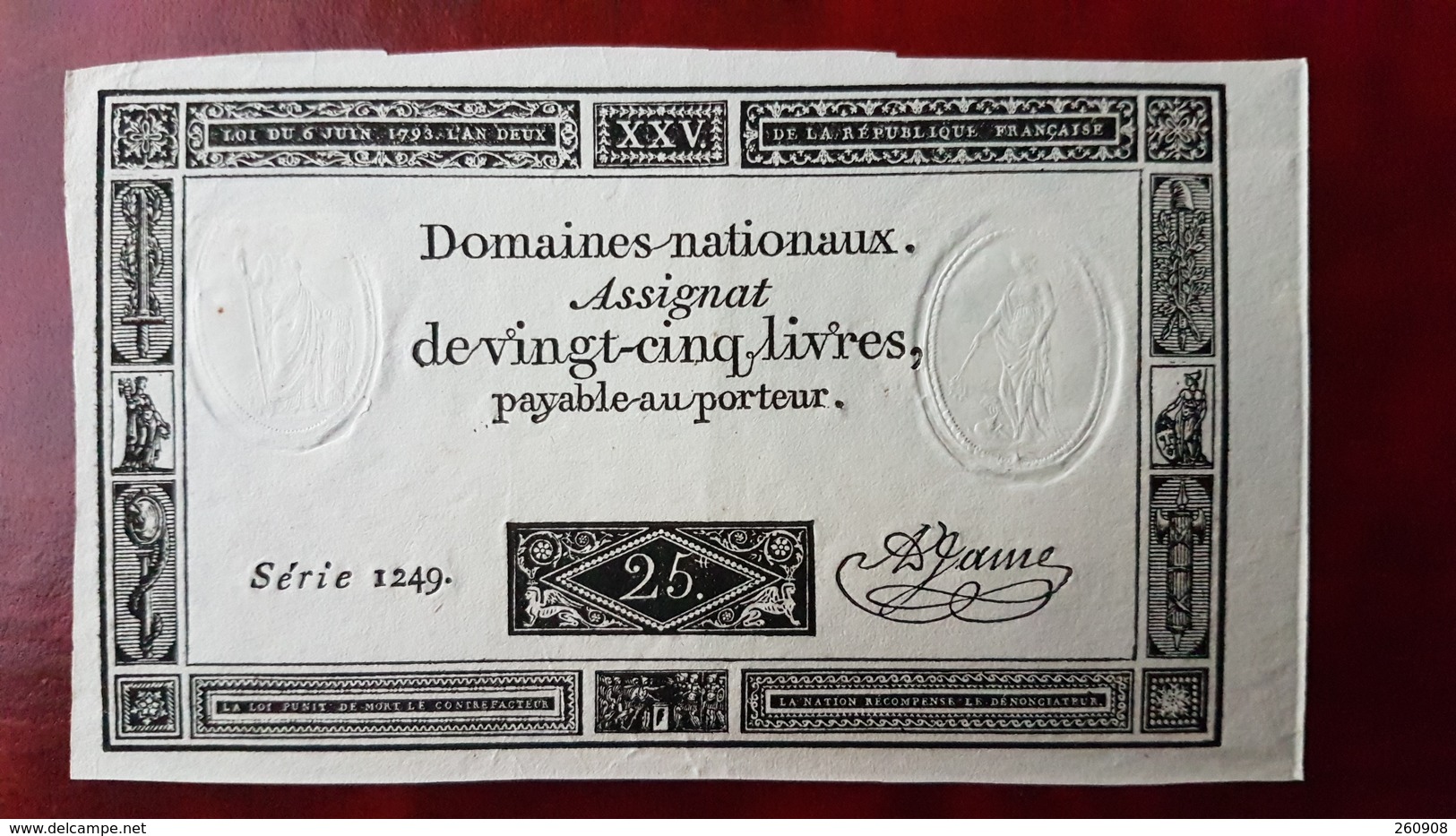 Assignats - Lot De : 25 Livres/5 Livres/5 Livres/10 Sous - Etat : Splendide - Assignats & Mandats Territoriaux