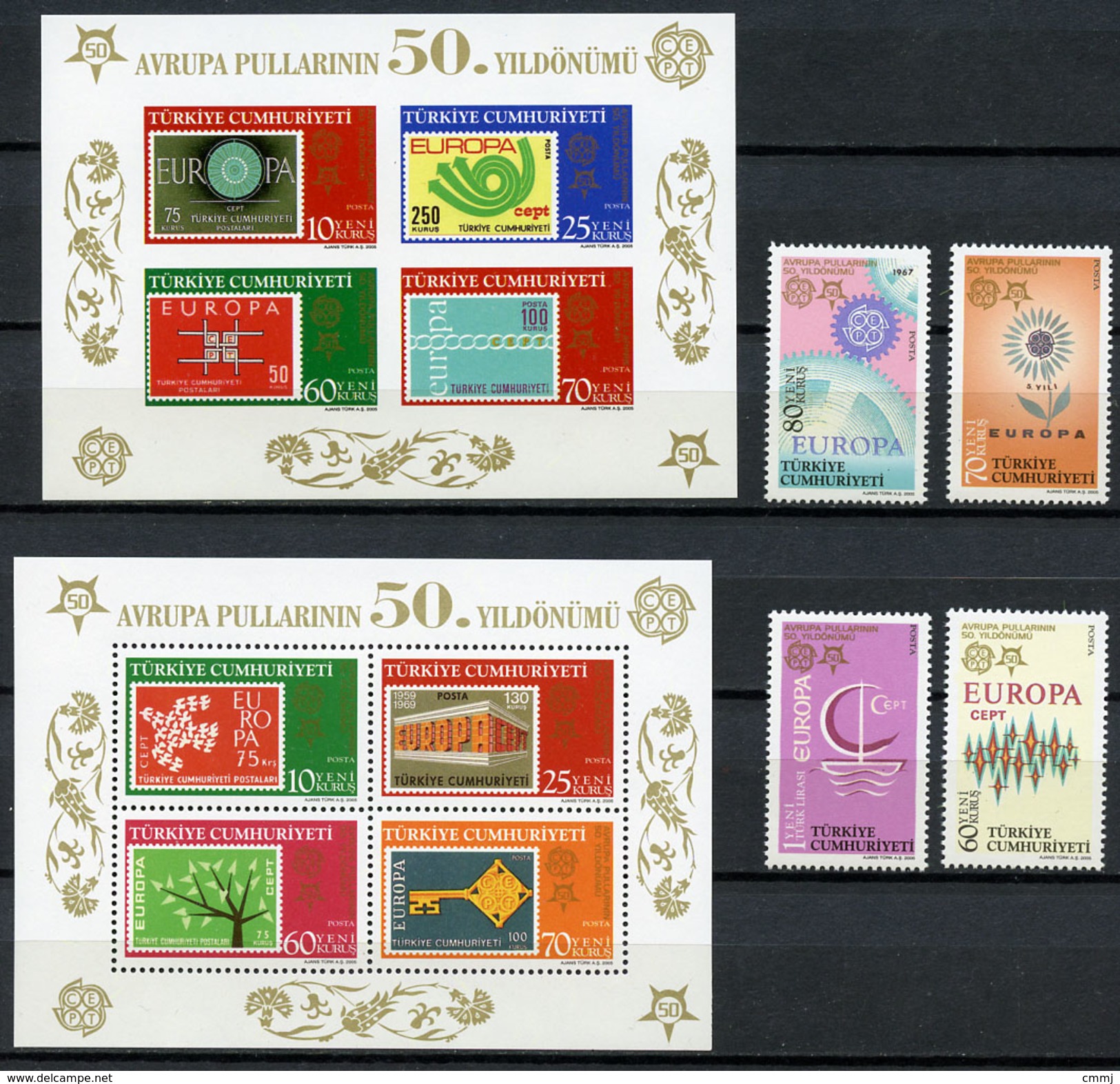 2006 - TURCHIA  - Mi. Nr.  3487/3490 + BL 58/59 - NH -  (UP.70.14) - Unused Stamps