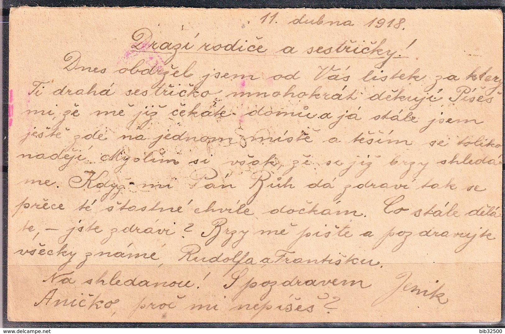 Correspondance Des Prisonniers De Guerre -:- Carte Poste Envoyée De LISKOVO Pour L'Autriche - - 1916-19 Occupation Allemande