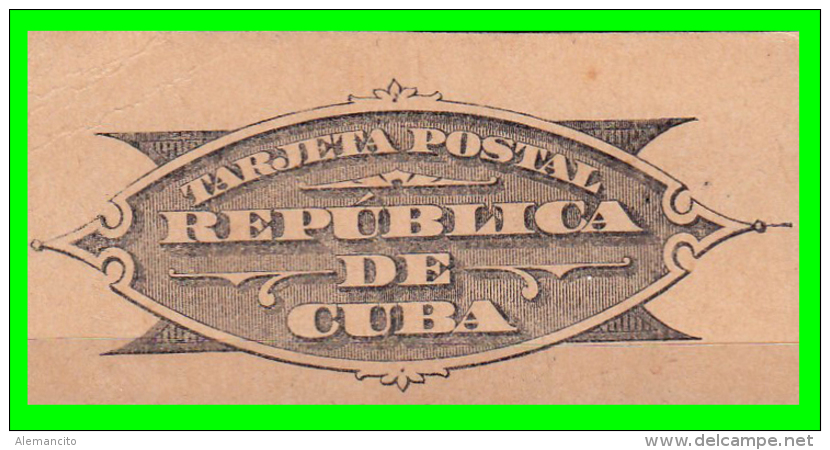 CUBA 1902  1C. FRAGMENTO DE TARJETA ENTERO POSTAL - Gebraucht