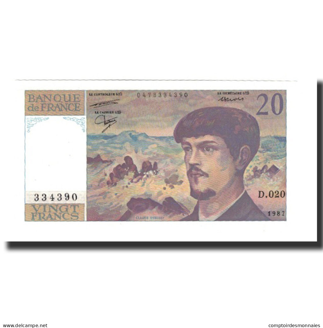 Billet, France, 20 Francs, 1987, SPL+, Fayette:66.8, KM:151b - 20 F 1980-1997 ''Debussy''