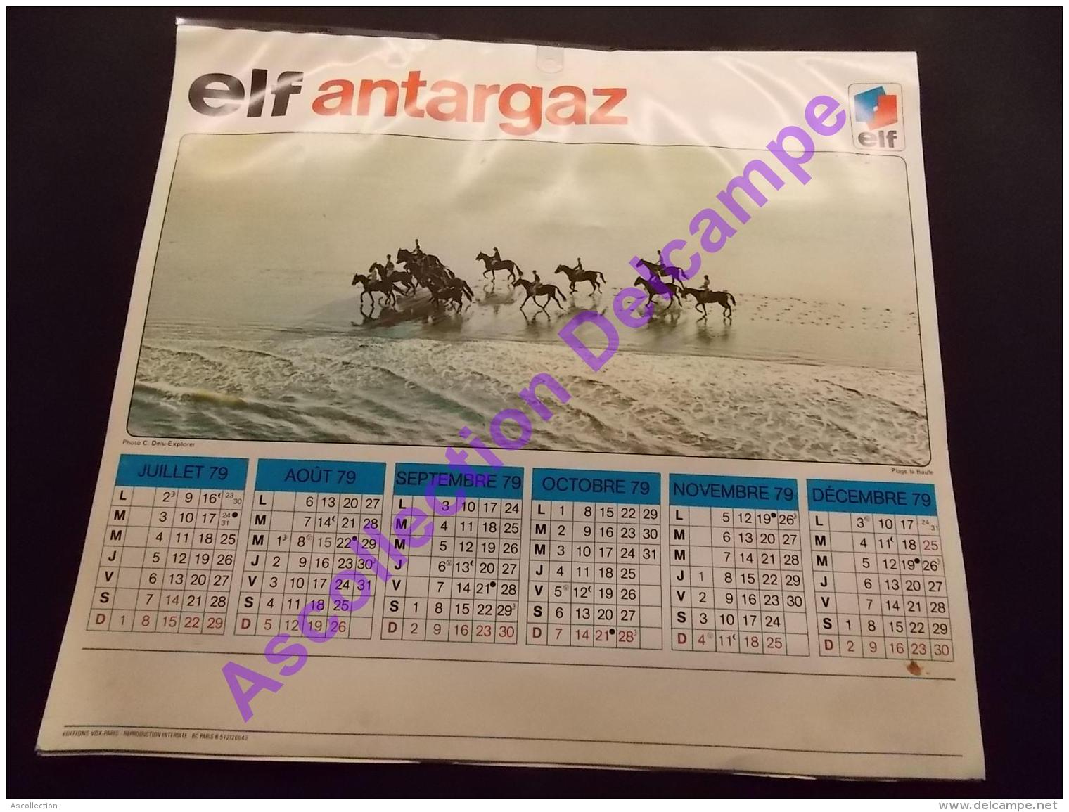 Calendrier Elf Antargaz Elf Antar 1979 - Grand Format : 1971-80