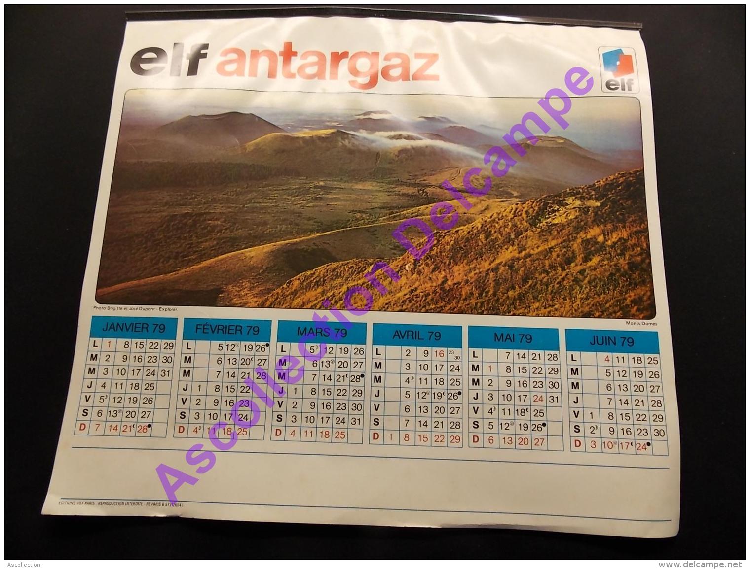 Calendrier Elf Antargaz Elf Antar 1979 - Grand Format : 1971-80