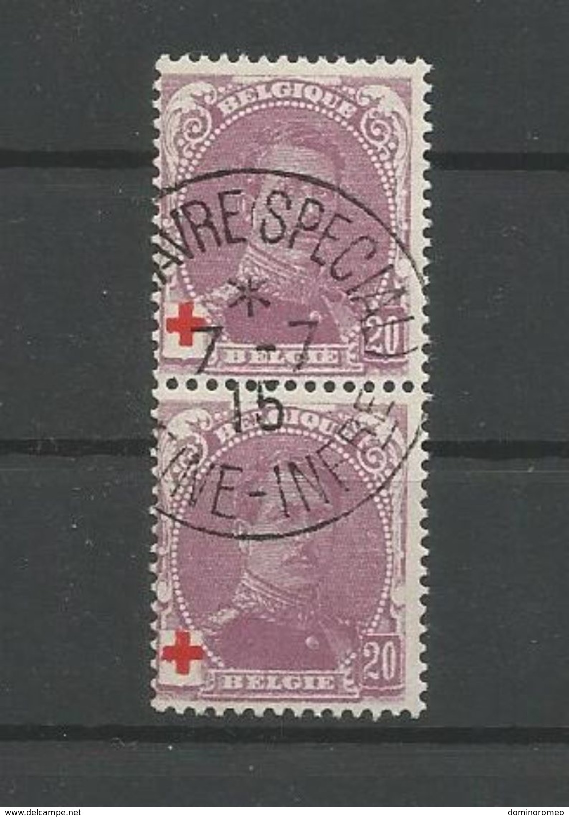 OCB  131 Gestempeld Samenhangend - 1914-1915 Red Cross