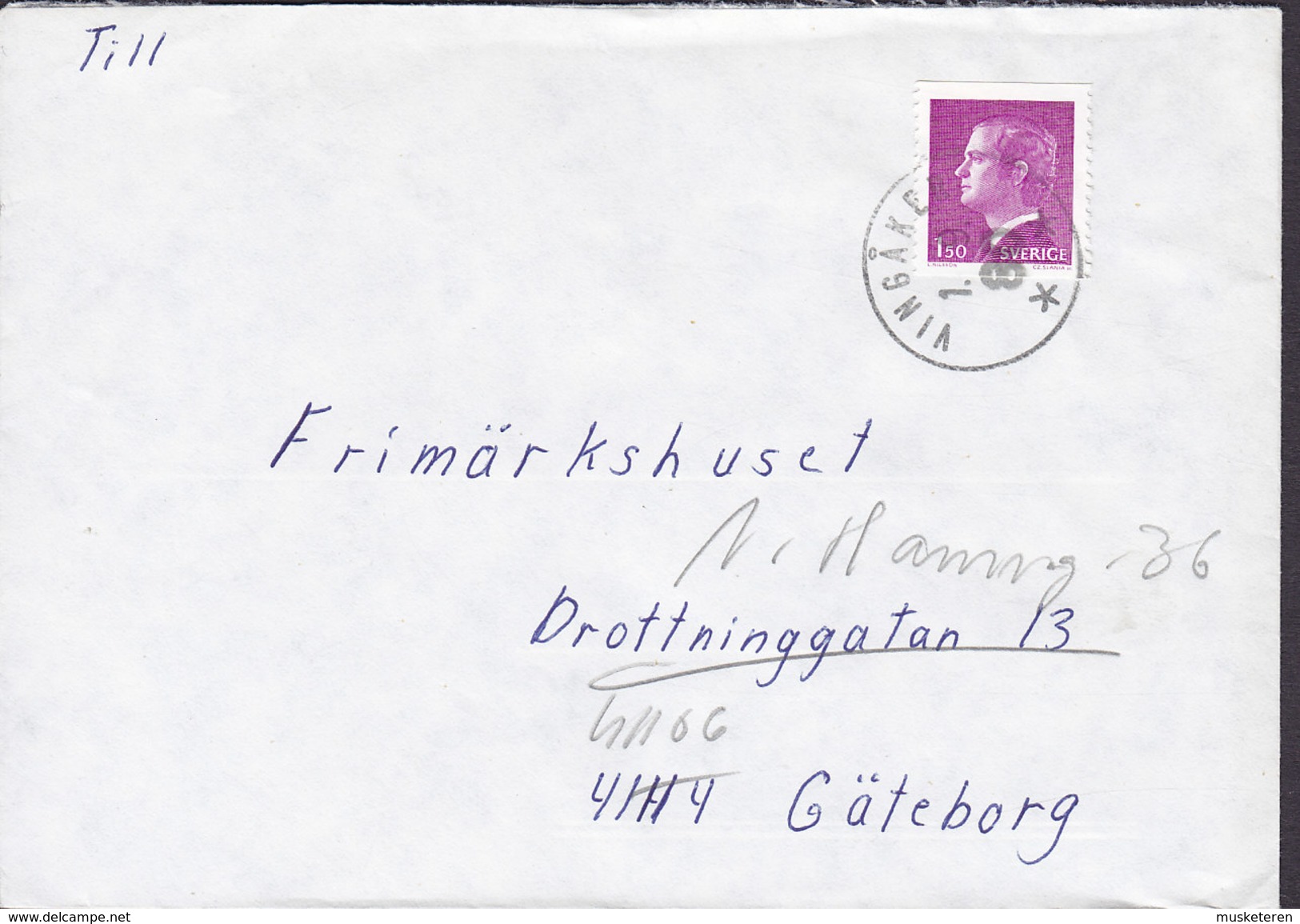 Sweden VINGÅKER 1980 Cover Brief GÖTEBORG REadressed 1.50 Kr King Carl XVI. Gustaf (Cz. Slania) - Briefe U. Dokumente