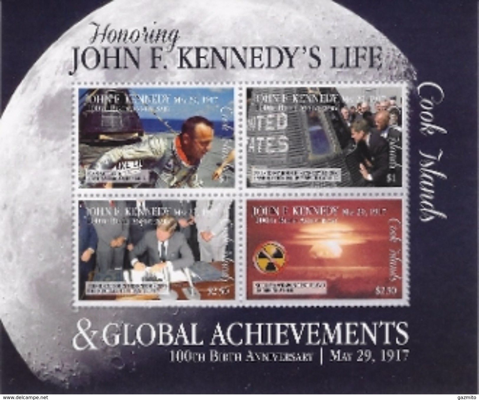 Cook 2017, President Kennedy, Atomic Explosion, Apollo Miisions, 4val In BF - Atomo