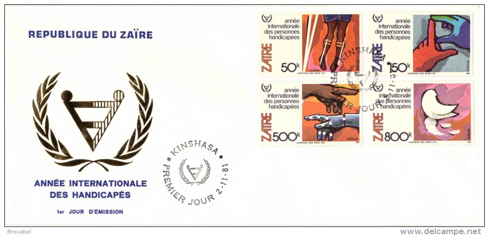 Zaire 1110/17 FDC  Annee Des Personnes Handicapées - 1980-1989