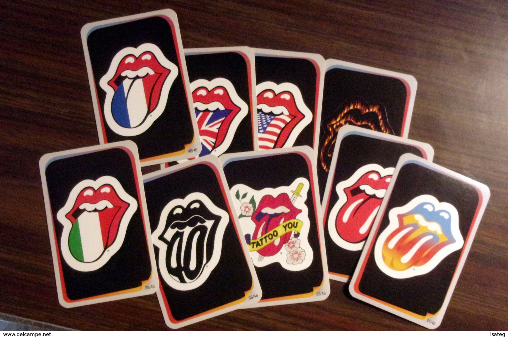 Lot De 9 Cartes Rolling Stones - Langue - Carrefour Market - Altri & Non Classificati