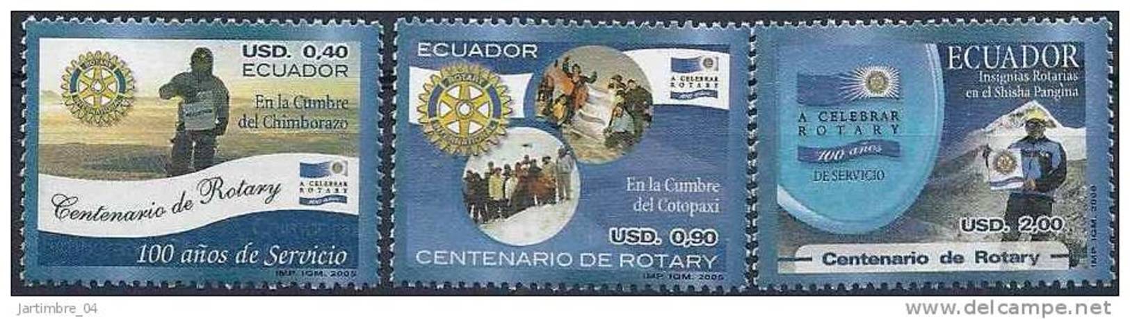 2005 EQUATEUR 1831-33** Rotary, Volcan - Equateur