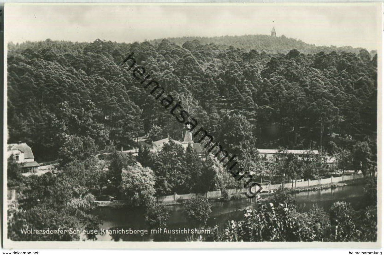Woltersdorfer Schleuse - Aussichtsturm - Foto-Ansichtskarte 30er Jahre - Verlag Max O'Brien Berlin - Woltersdorf