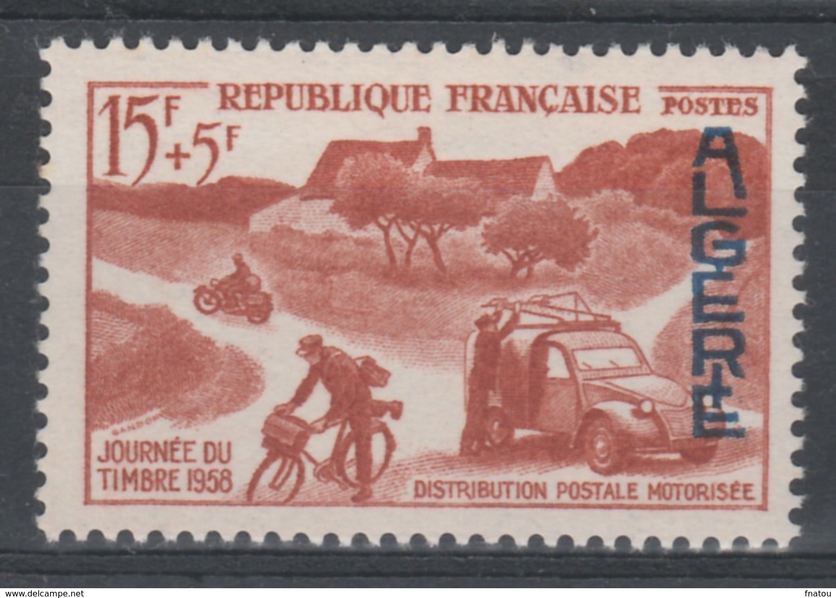 French Algeria, Stamp Day, 1958, MNH VF - Unused Stamps