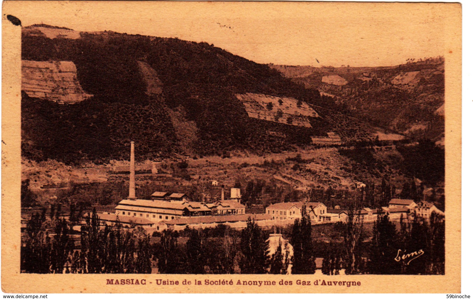 Massiac. Usine De La Société Anonyme Des Gaz D'Auvergne. Adressée à Melle Besse à Meilhaud Par Chidrac. - Autres & Non Classés