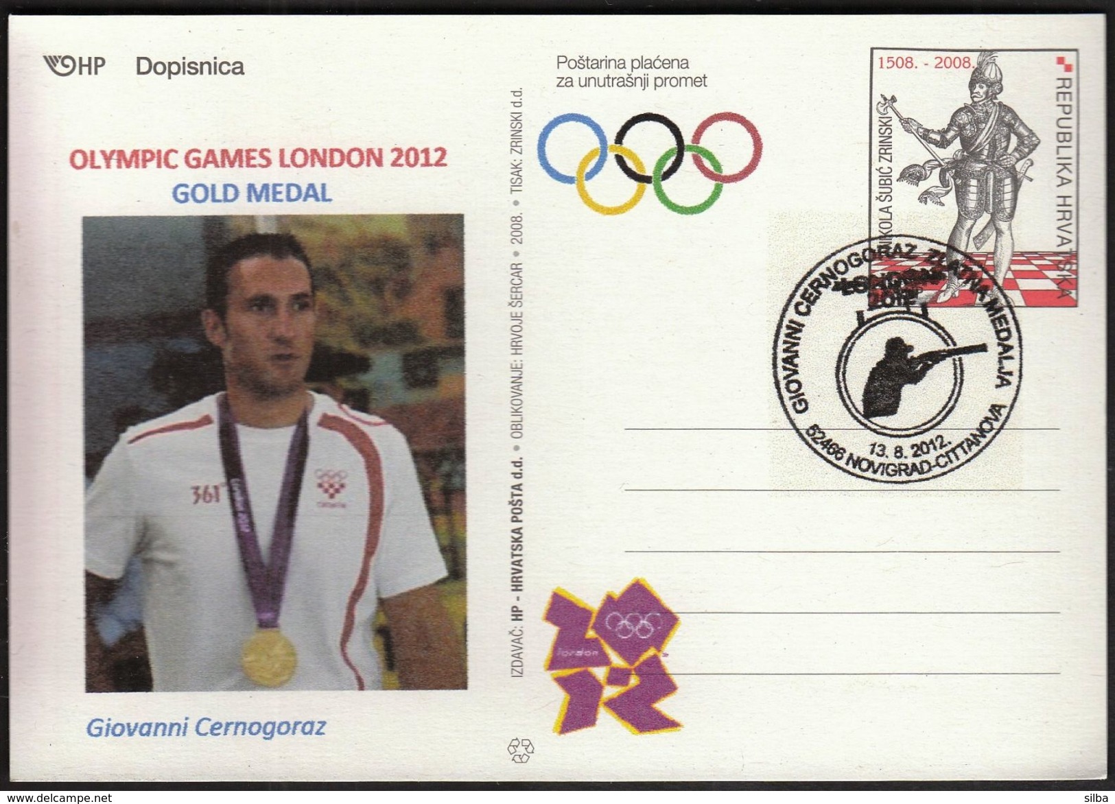 Croatia Novigrad 2012 / Olympic Games London / Shooting - TRAP / Giovanni Cernogoraz / Gold Medal Winner - Summer 2012: London