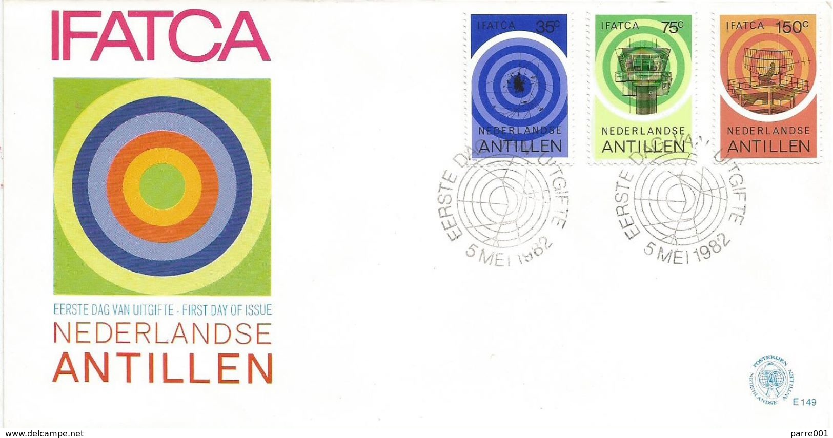 Netherlands Antilles 1982 Curacao Flight Control Radar FDC Cover - Andere (Lucht)