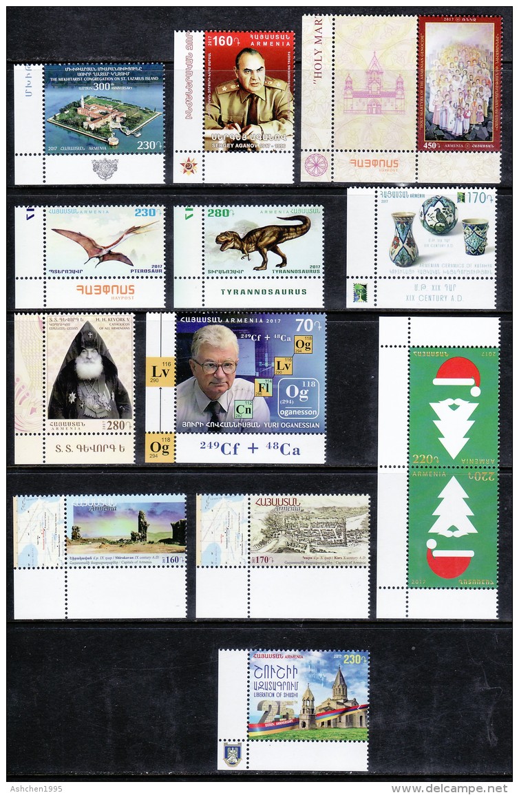 Armenien/Armenie/Armenia 2017, Complete Year Set 35 Stamps, 10 SS, 1 MS, All The Same Corner - MNH ** - Armenien