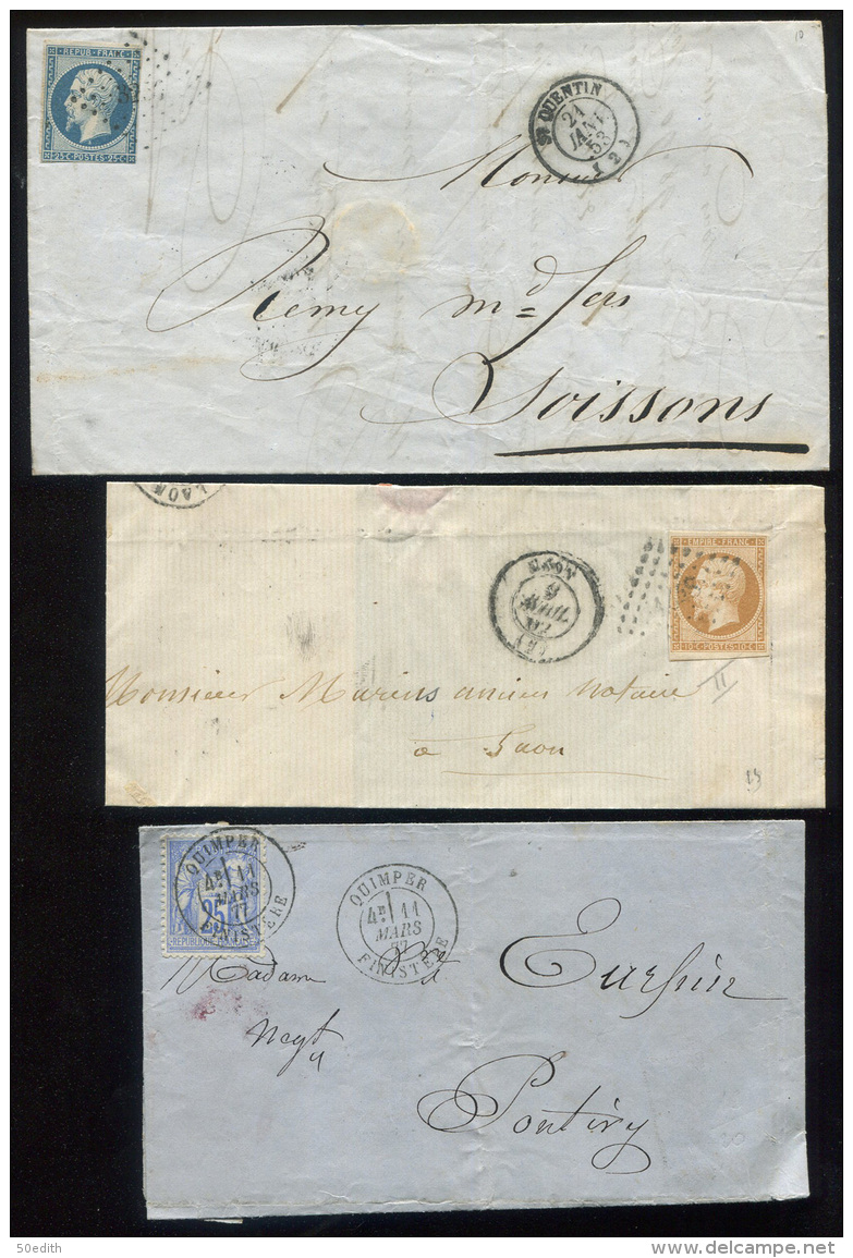 lot intéressant et varié de 100 lettres  entre 1751 et 1900 (une de 1914), à voir