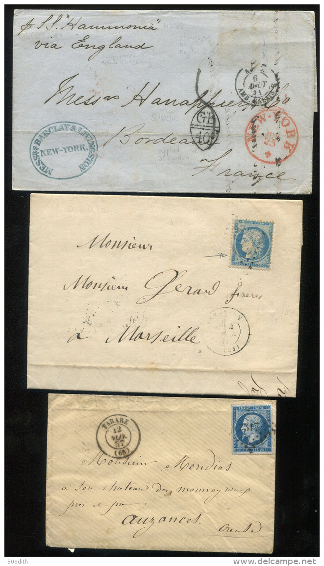 lot intéressant et varié de 100 lettres  entre 1751 et 1900 (une de 1914), à voir