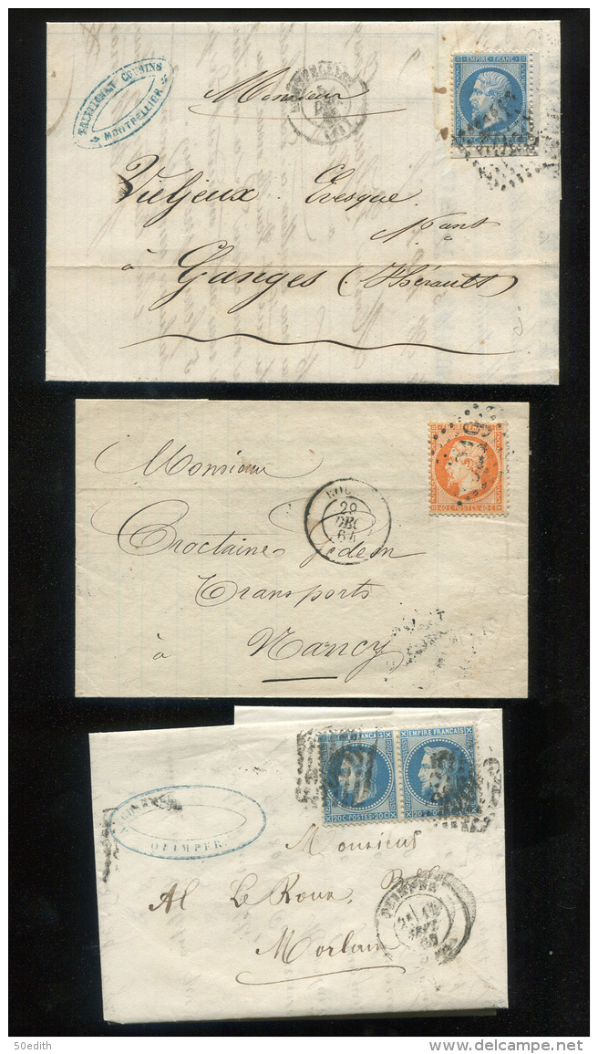 lot intéressant et varié de 100 lettres  entre 1751 et 1900 (une de 1914), à voir