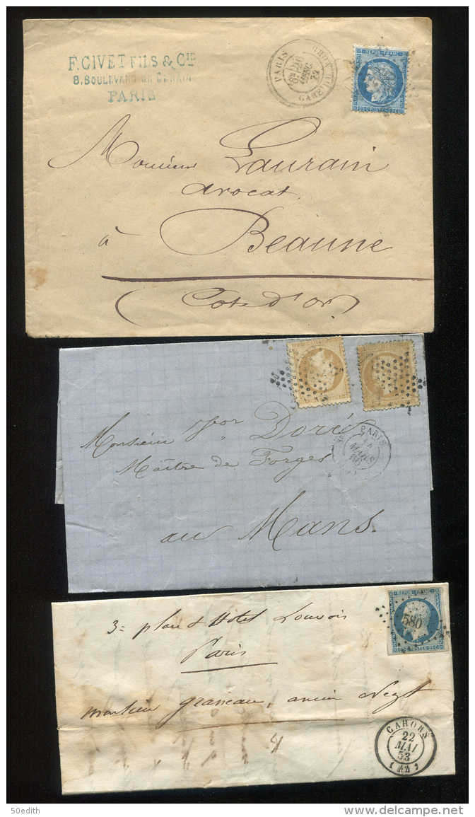 lot intéressant et varié de 100 lettres  entre 1751 et 1900 (une de 1914), à voir