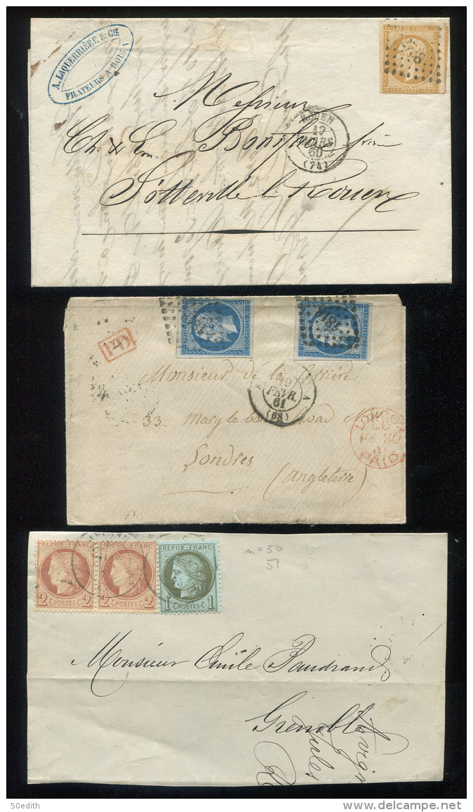 lot intéressant et varié de 100 lettres  entre 1751 et 1900 (une de 1914), à voir