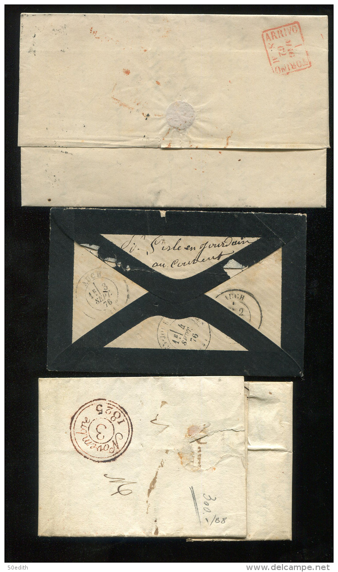 lot intéressant et varié de 100 lettres  entre 1751 et 1900 (une de 1914), à voir