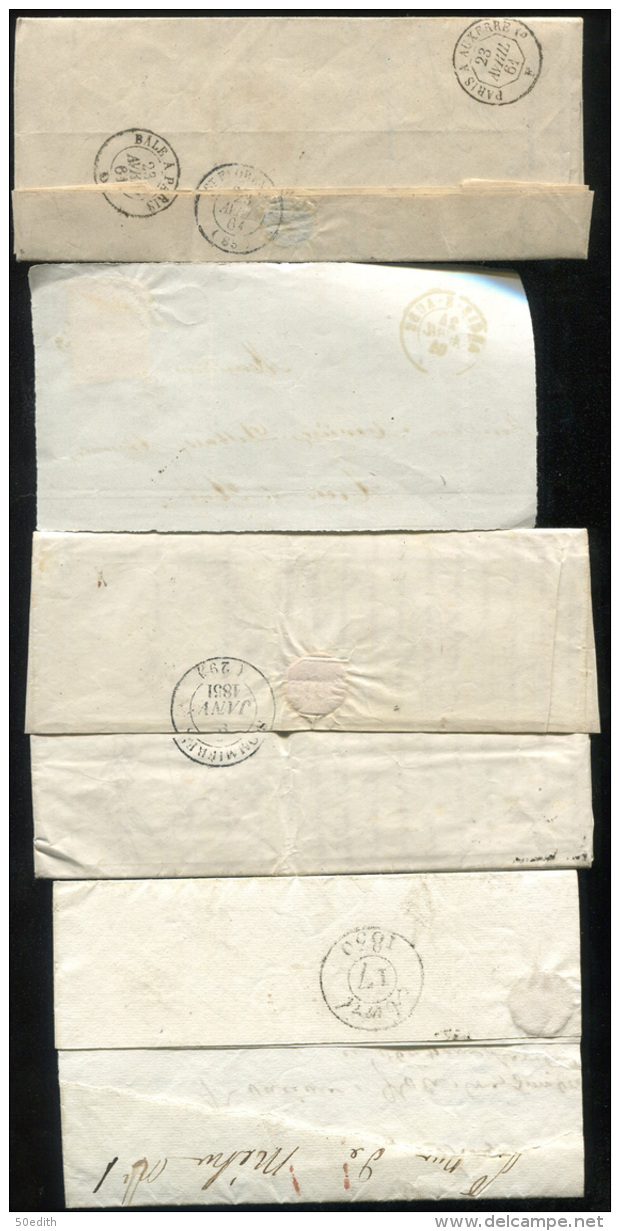 lot intéressant et varié de 100 lettres  entre 1751 et 1900 (une de 1914), à voir