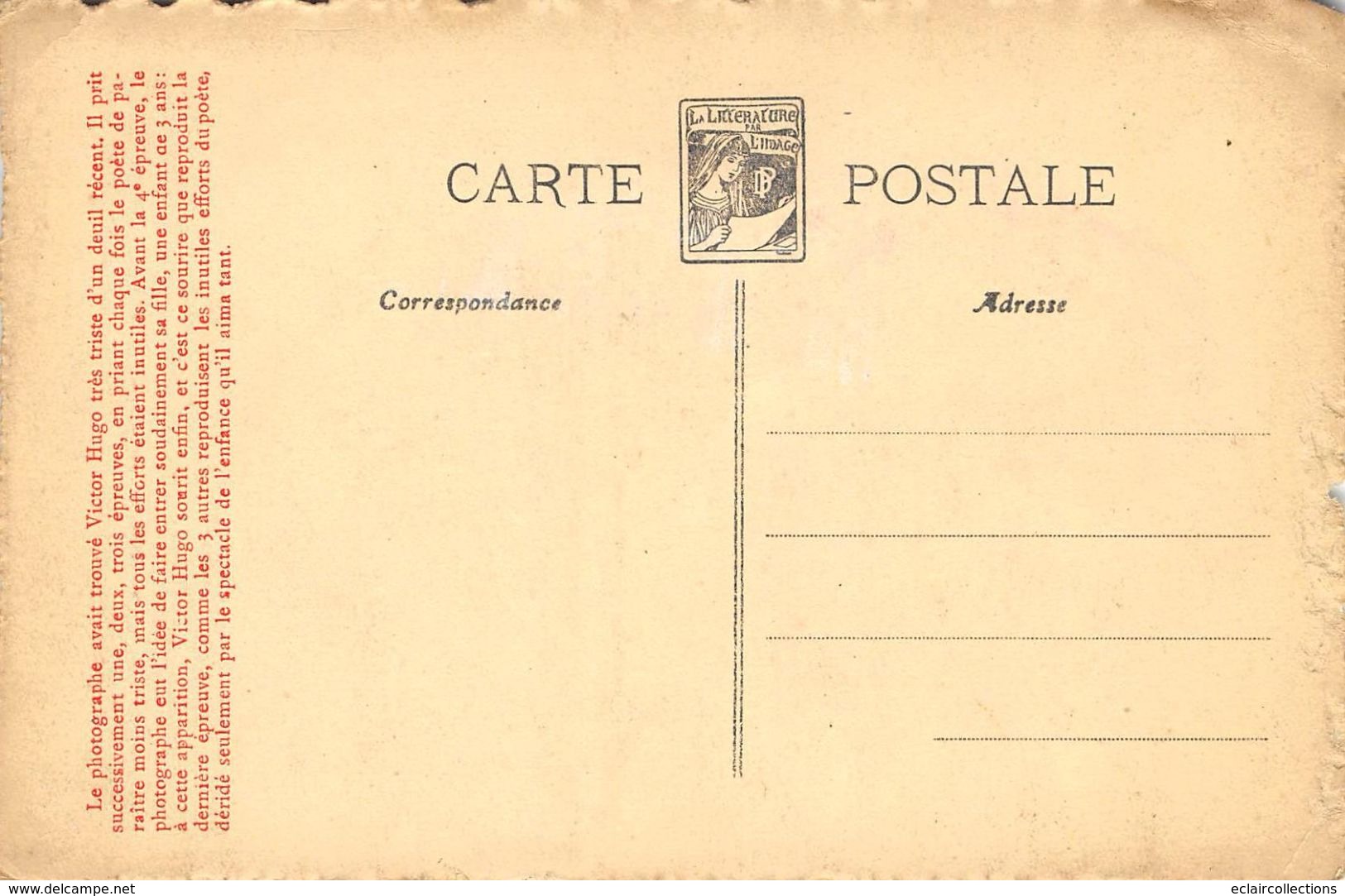 Thème:  Littérature. Écrivain  Victor Hugo En 1885    ( Voir Scan) - Autres & Non Classés