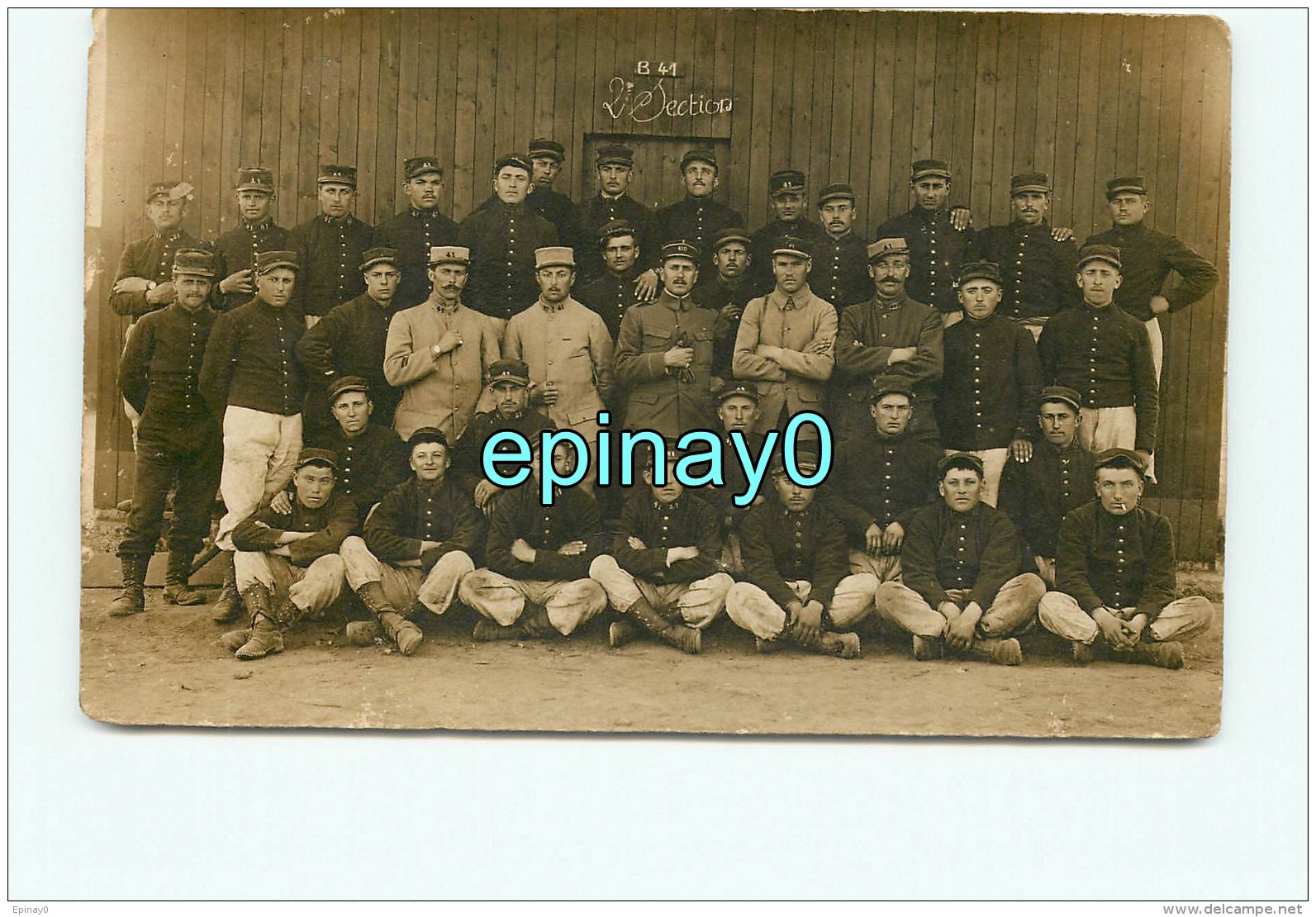 B - 56 - GUER - CARTE PHOTO Du 41 éme Régiment Inganterie - Caserne Saint Georges à RENNES - WW - MILITARIA - Guer Coetquidan