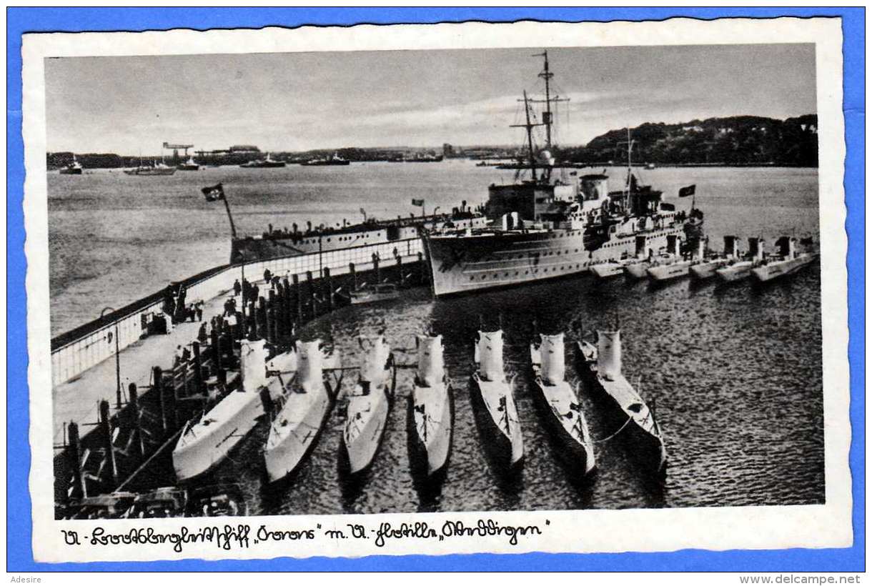 U-BOOT FLOTTE Und Begleitschiff, Karte Nicht Gelaufen Um 1935, Gute Erhaltung - Unterseeboote