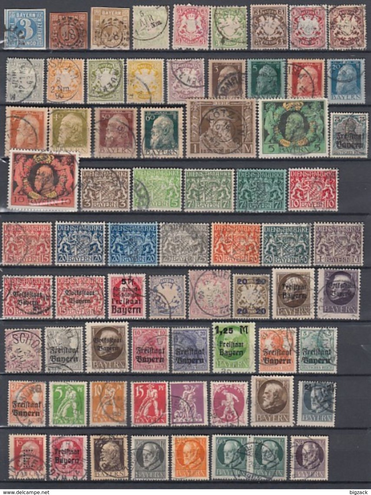 Bayern Lot 70 Marken Gestempelt - Lots & Kiloware (mixtures) - Max. 999 Stamps