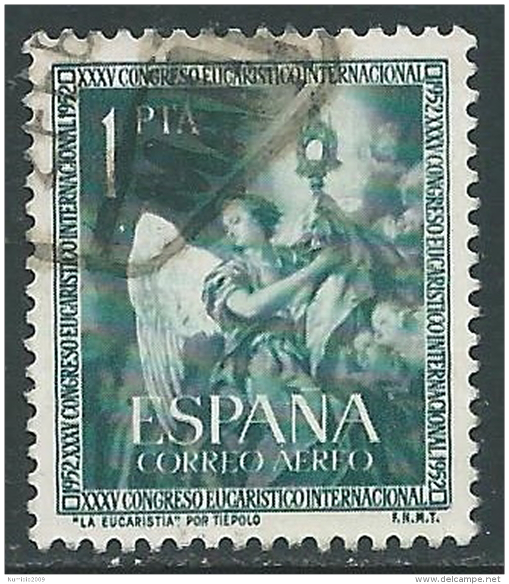 1952 SPAGNA POSTA AEREA USATO CONGRESSO EUCARISTICO 1 P - R11 - Usati