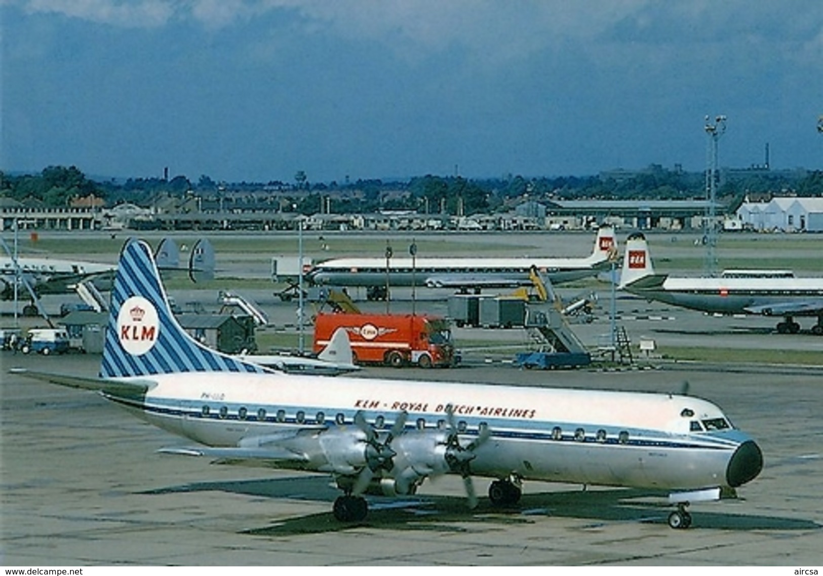 Aviation Postcard-525 KLM L-188 Electra - 1946-....: Moderne