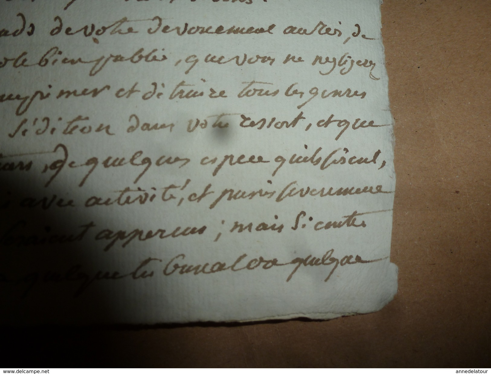 1815 Sur la Répression des cris séditieux et provocation à la Révolte : rapport manuscrit du ministre MARBOIS