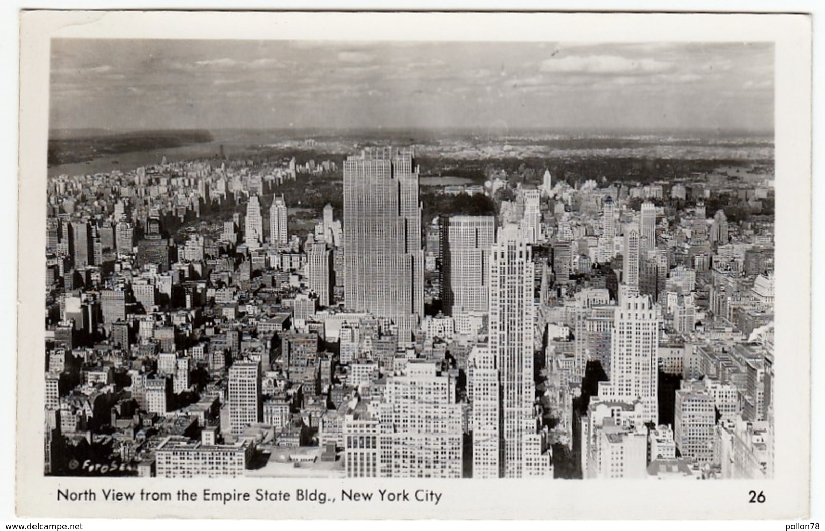 NORTH VIEW FROM THE EMPIRE STATE BLDG. - NEW YORK CITY - 1954 - Vedi Retro - F.p. - Empire State Building