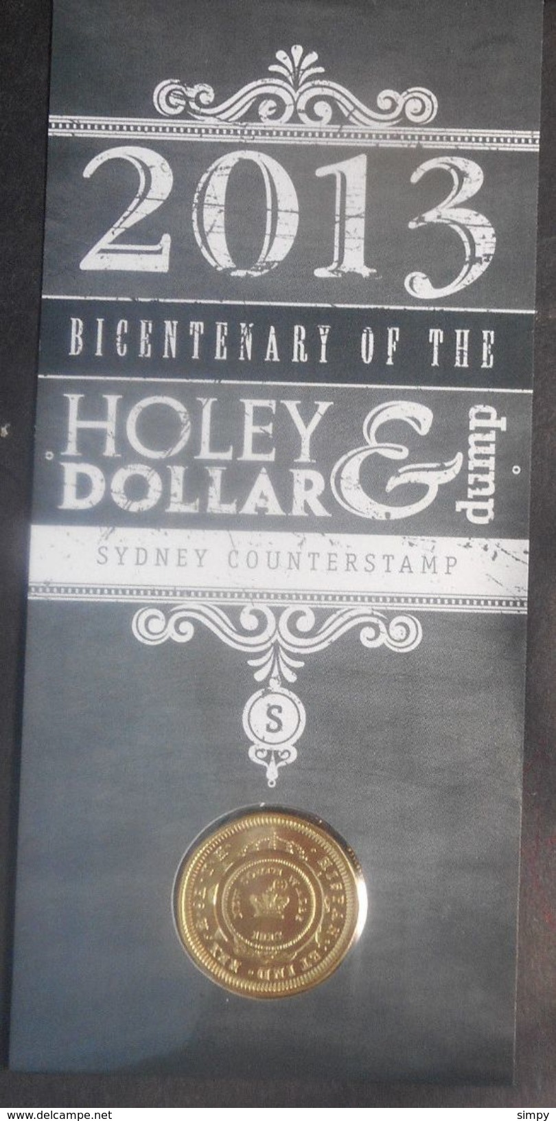 Australia 1 Dollar 2013 Holey Dollar 'S' Sydney Coin Card UNC - Mint Sets & Proof Sets