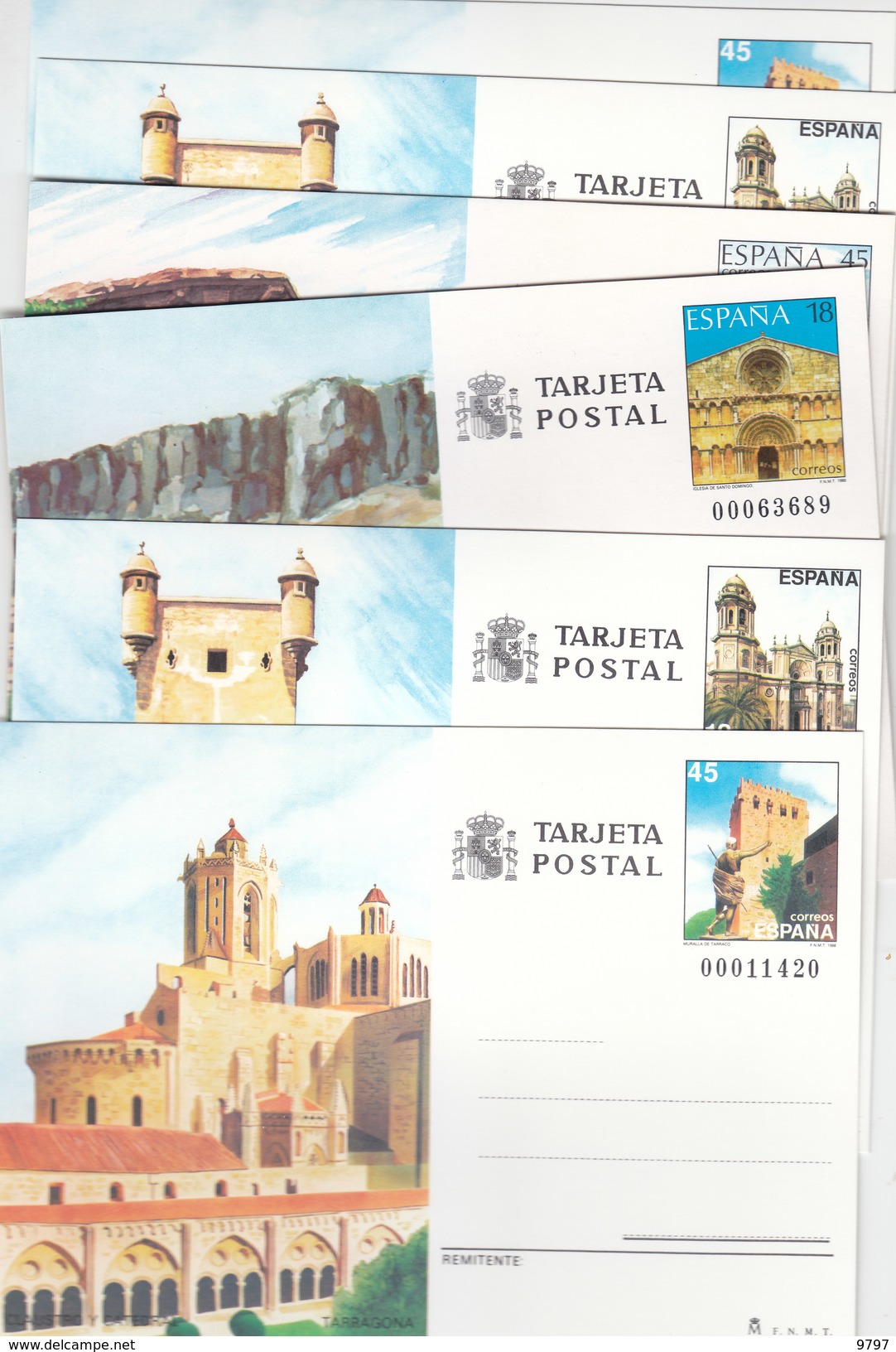 2 TARJETA POSTAL PREPAGO LA CORUÑA Y ALCOY 2017 - 6 TARJETAS ENTERO POSTAL NUEVAS 1988/1989 VER DESCRIPCION E IMAGEN. - 1931-....