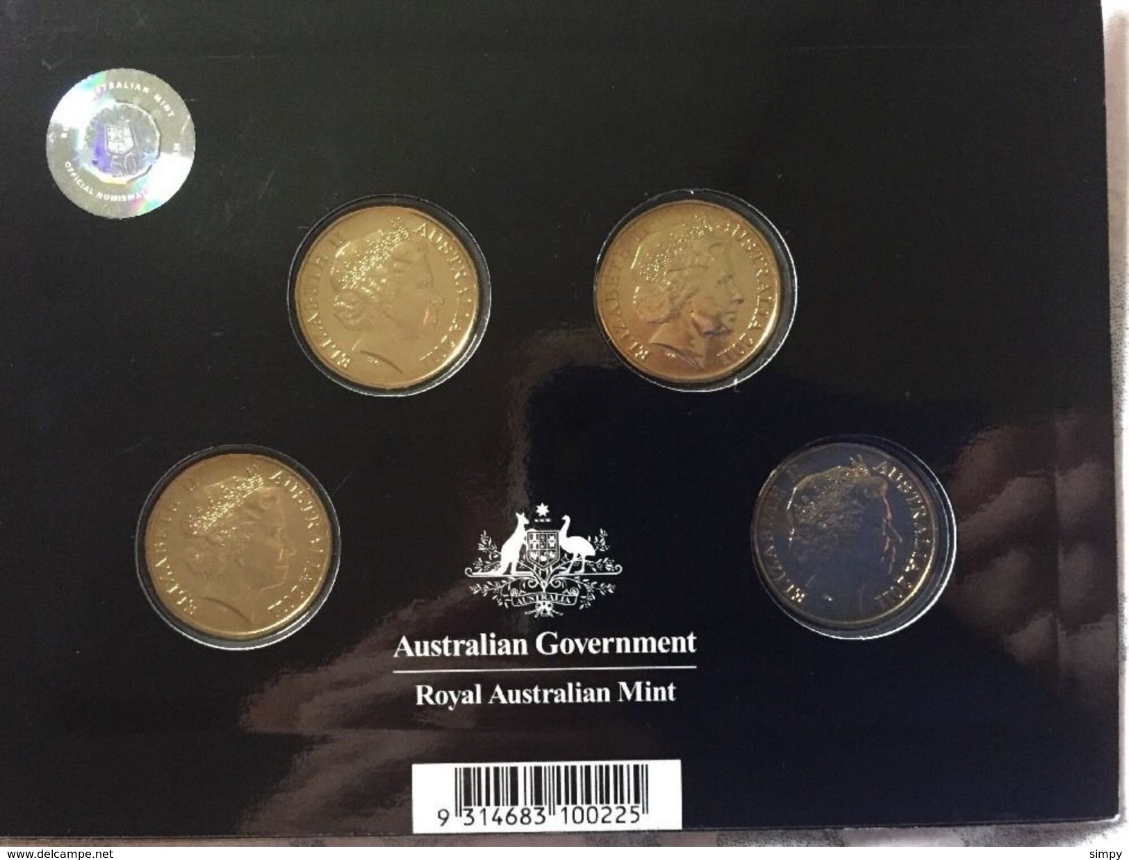Australia 4x 1 Dollar 2011 Ram's Head Four Coin Mintmark And Privy Mark Set UNC - Münz- Und Jahressets