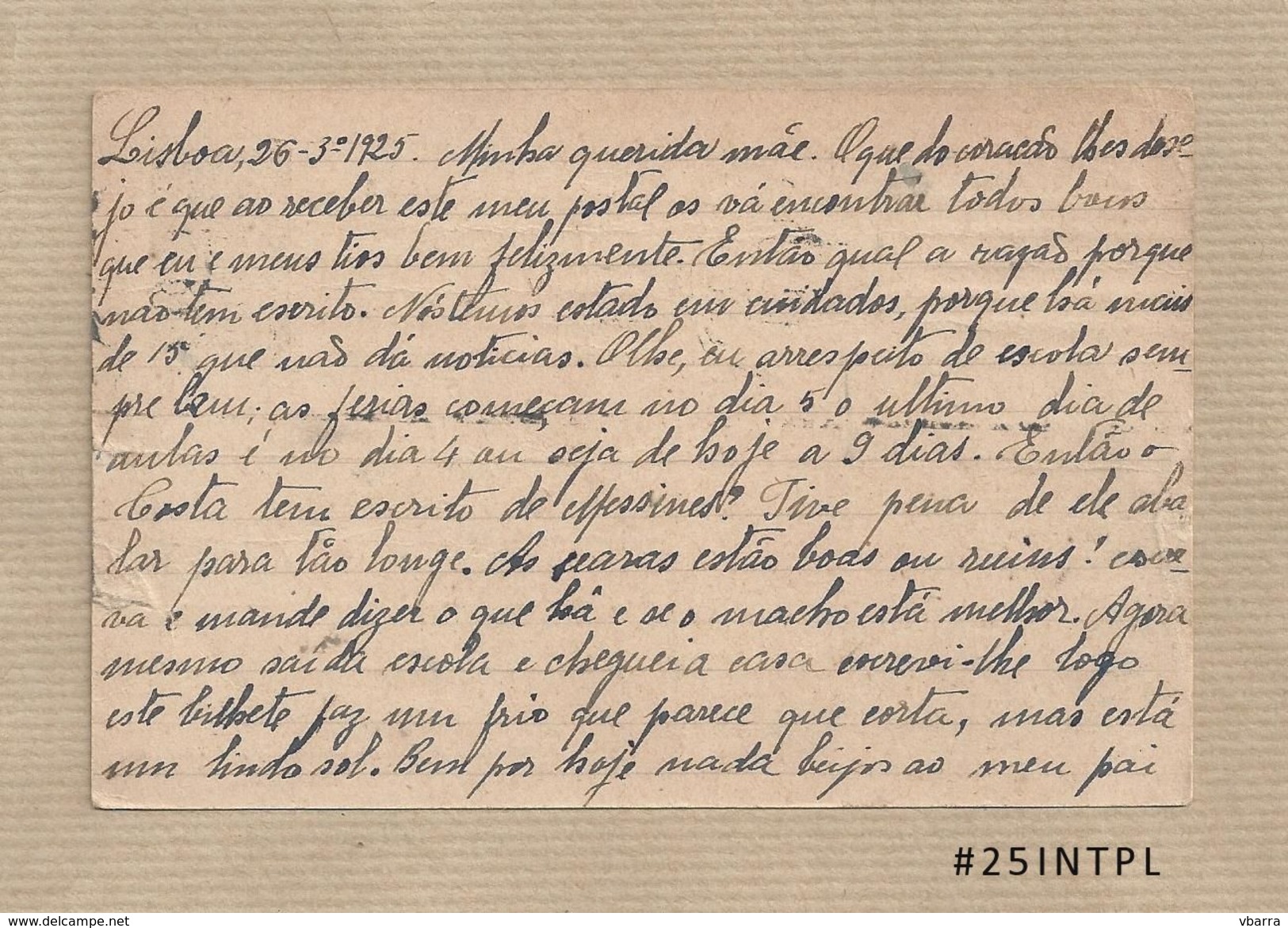 Portugal #25 Inteiro Postal Postal Stationery Circulado Lisboa /Messejana 1925 Ceres 25C - Enteros Postales