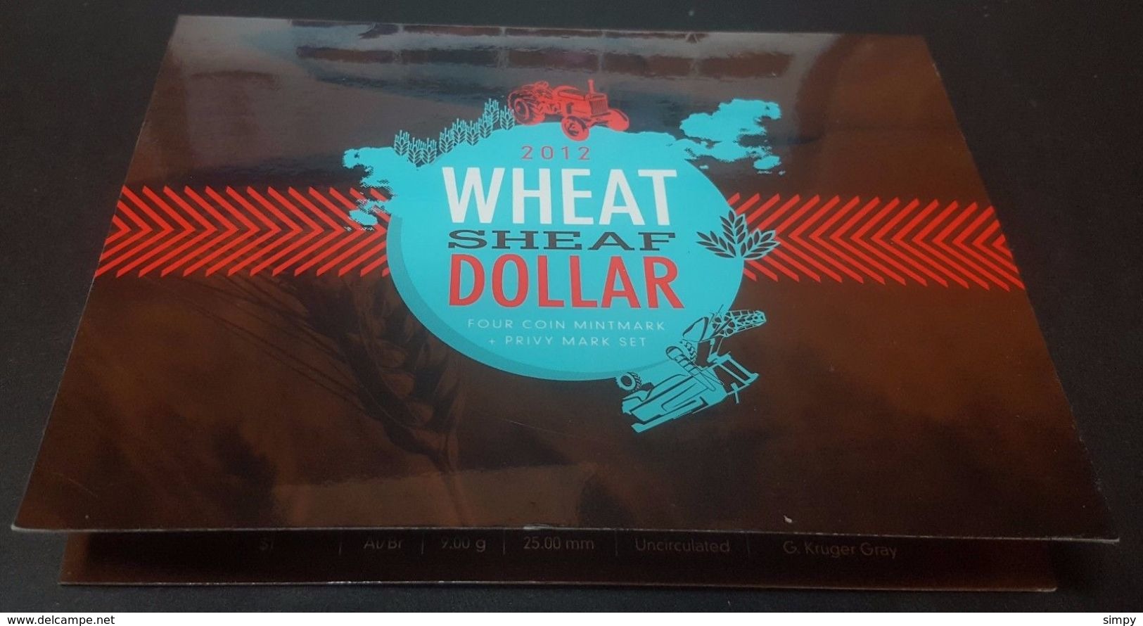 Australia 4x 1 Dollar 2012 Wheat Sheaf UNC COINS X 4 PRIVY MARKS AND MINT MARKS - Sets Sin Usar &  Sets De Prueba