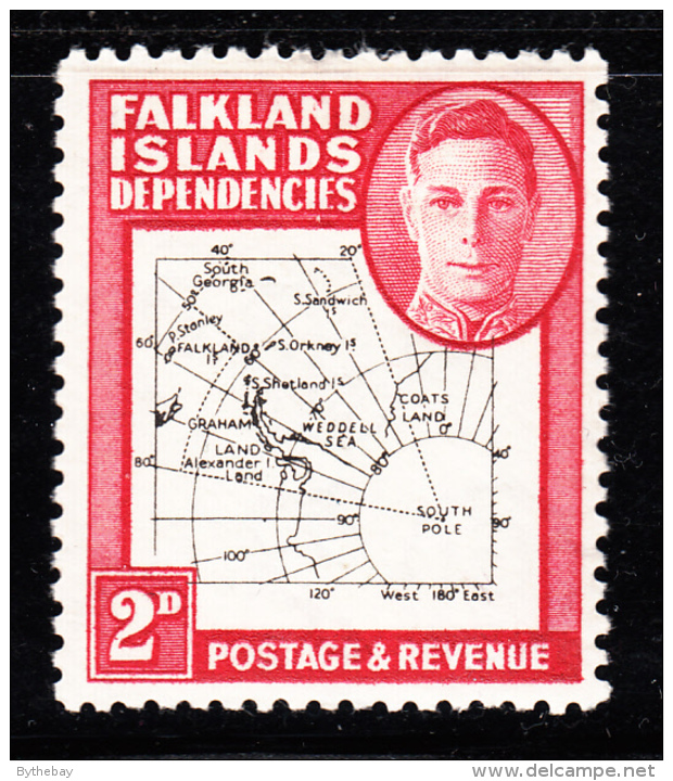 Falkland Islands Dependencies 1948 MH Scott #1L3 2p Map - Islas Malvinas