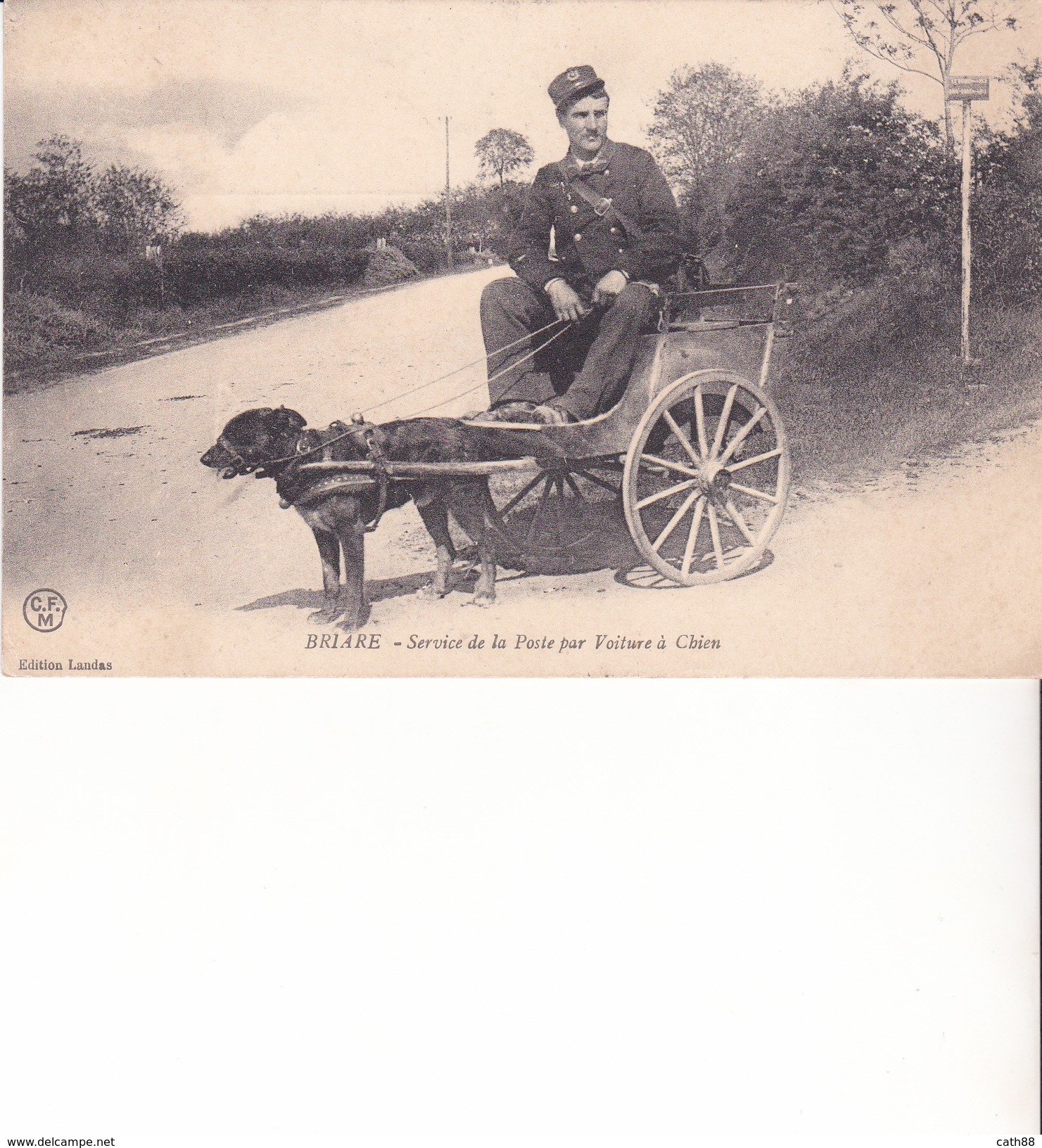 BRIARE - Service De La Poste Par Voiture à Chien - Briare