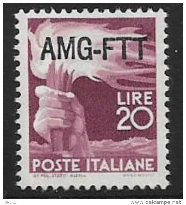 Italy Trieste Zone A Scott # 66 Mint Hinged Italy Stamp Overprinted, 1949 - Mint/hinged